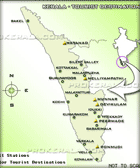 Kerala Tourism Map