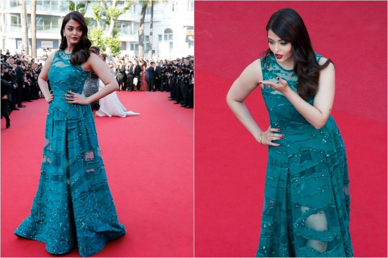 Aishwarya stunned the audiences in the lavender Elie Saab gown 