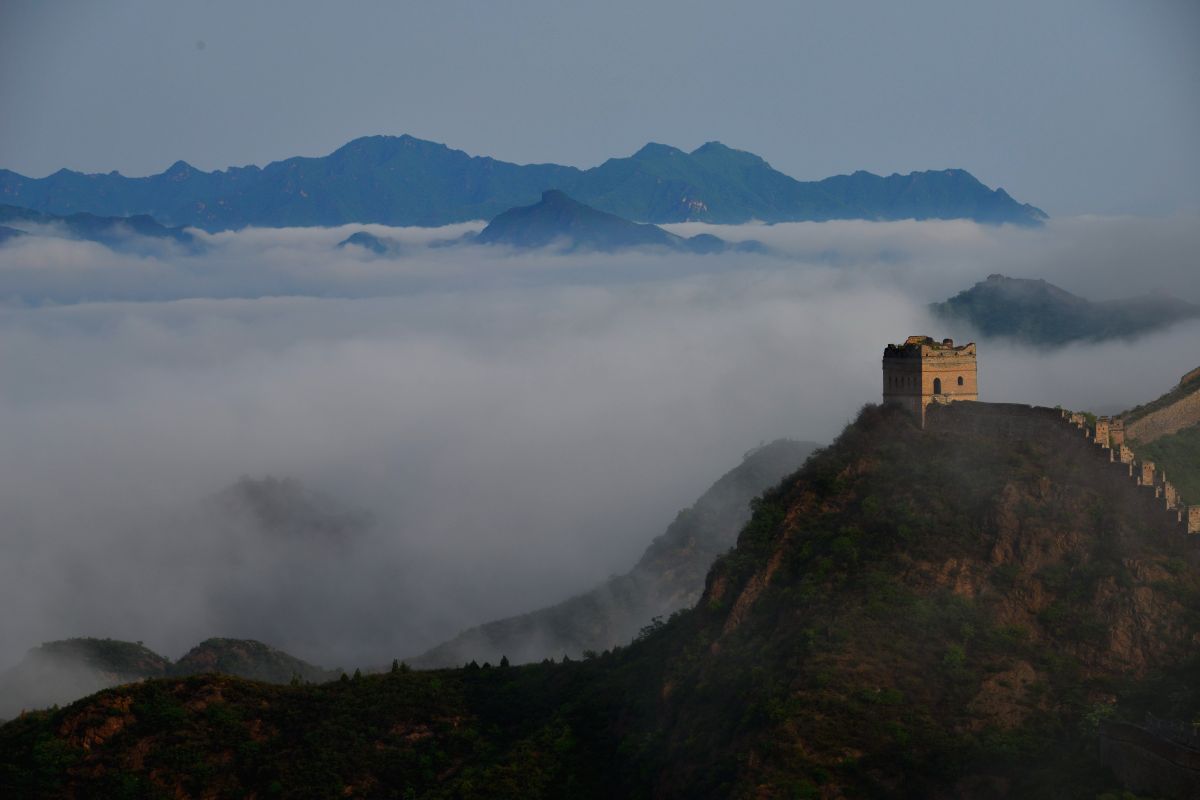 Clouds over the Jinshanling Great Wall in Beijing.