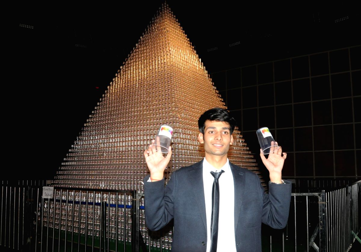 World’s Largest Human Art: Plastic Cup Pyramid