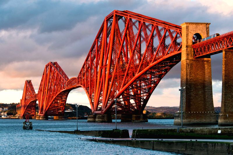 File photo provided by Historic Scotland shows the Forth Bridge in Scotland, northern Britain. The world-famous bridge was officially inscribed as a United Nations ...