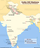 India hillstations Map