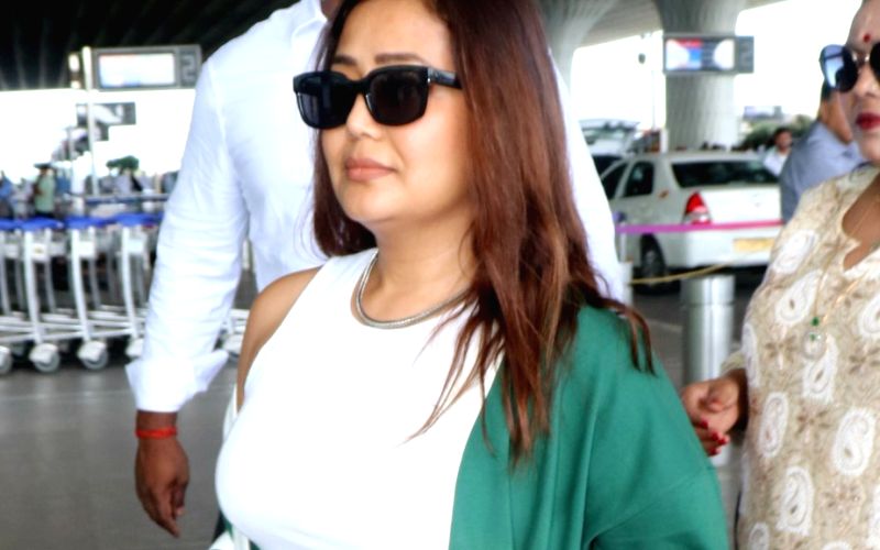 : Mumbai: Indian playback singer Neha Kakkar spotted at airport