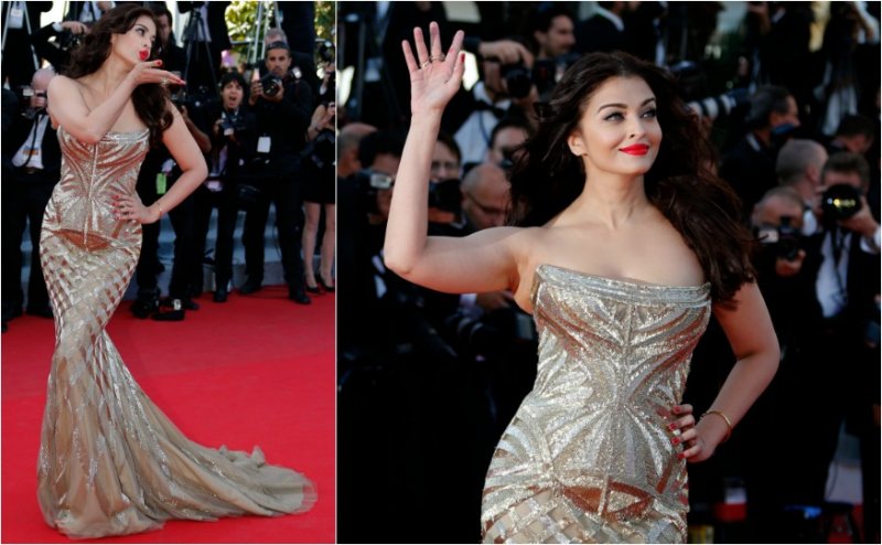 She graced the red carpet with this Roberto Cavalli gown. Gorgeous!