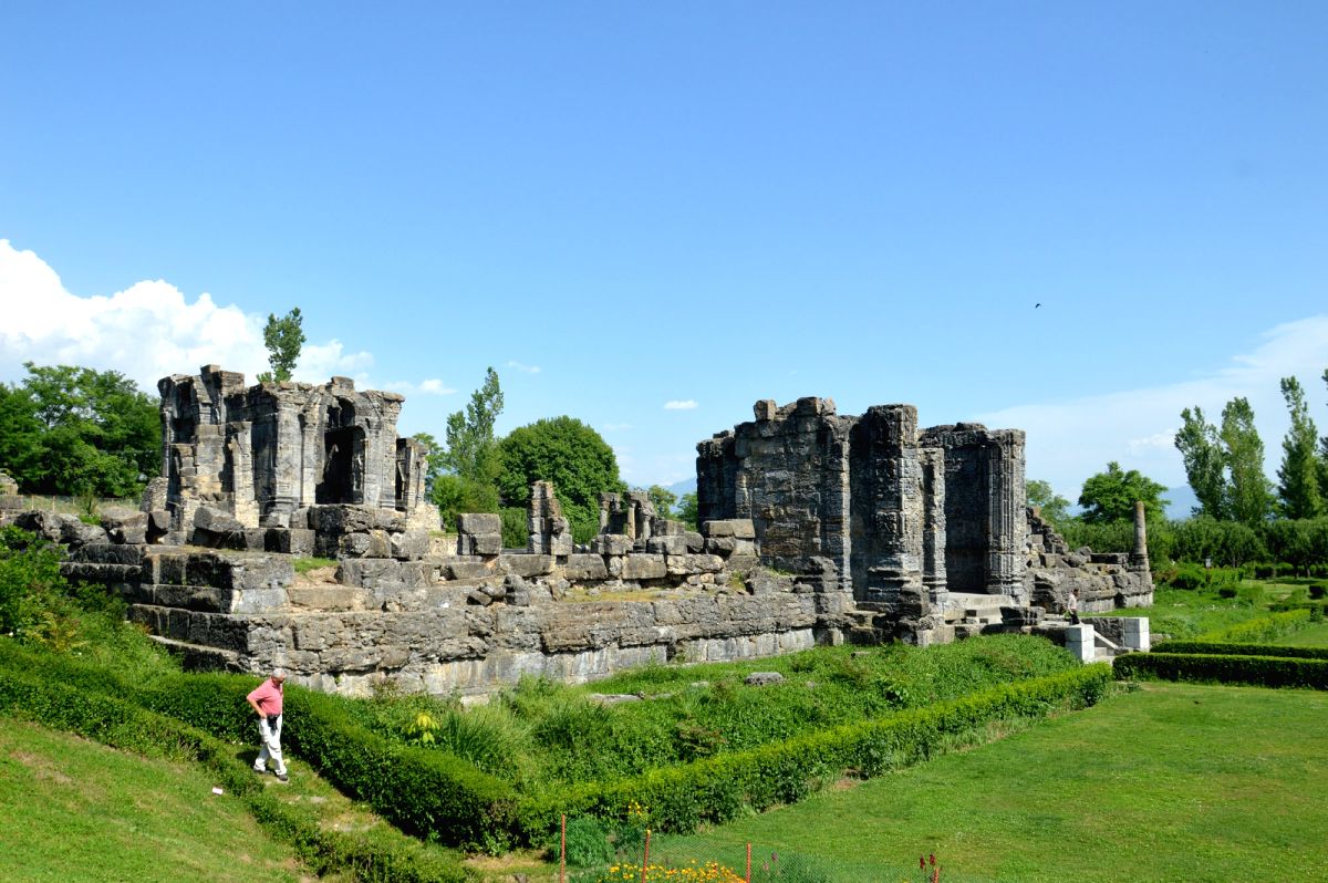 The ruins of Martand Sun Temple at Kherbal village in Anantnag 