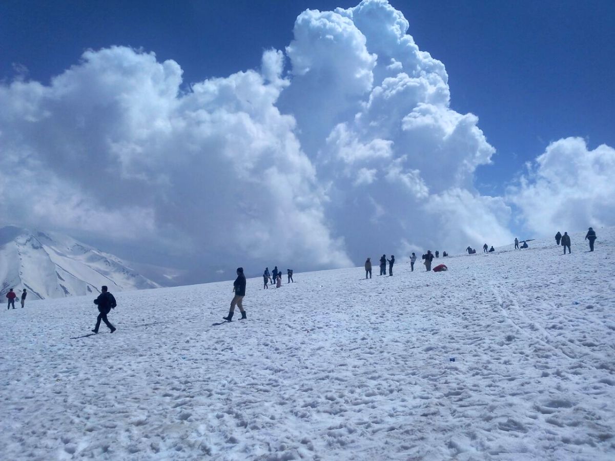 Tourists having a good time in Gulmarg