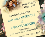 Varun Tej and Lavanya Tripathi to get engaged tomorrow