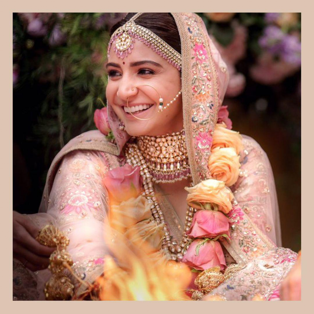 Anushka looks as pretty as a rose on her wedding day